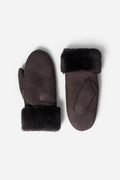 Nia Mittens - Dark Brown Suede