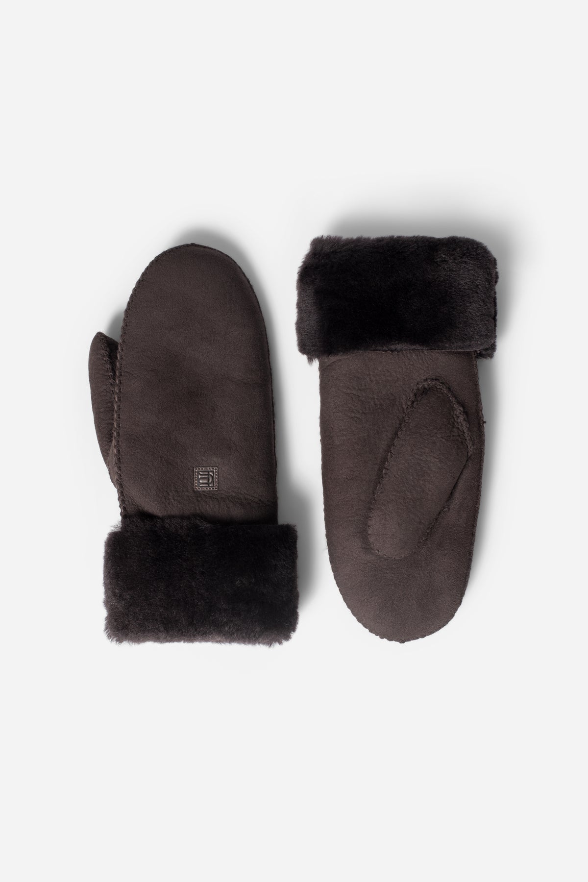 Nia Mittens - Dark Brown Suede