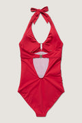 Niovi Solid Swimsuit - Lipstick Red