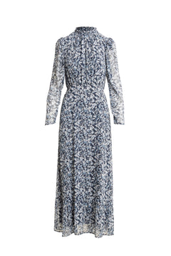 Nora Long Dress - Blue Dawn Print