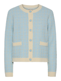 Yaslivia Ls Short Knit Cardigan S. - Birch Clear Sky