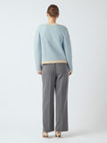 Yaslivia Ls Short Knit Cardigan S. - Birch Clear Sky