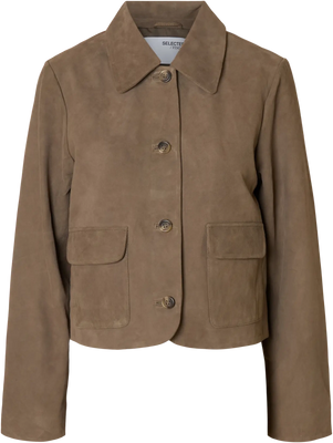 Kaya Suede Jacket - Fungi