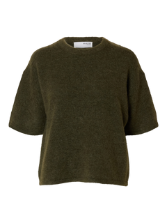Maline-Liliana 2/4 Knit O-Neck Noos - Kalamata  Melange