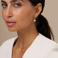 Pearl Drop Huggie Hoops - Pearl