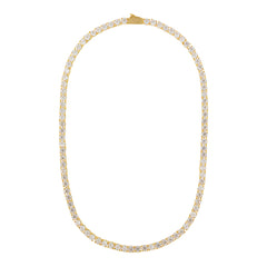Crystal Cup Chain Necklace - Pale Gold