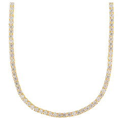 Crystal Cup Chain Necklace - Pale Gold