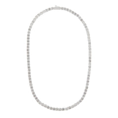 Crystal Cup Chain Necklace - Silver