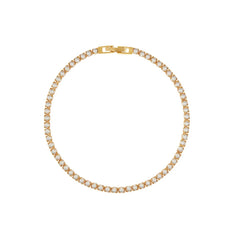 Pearl Tennis Bracelet - Pale Gold