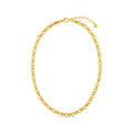Cross Link Chain Necklace 16" - Gold