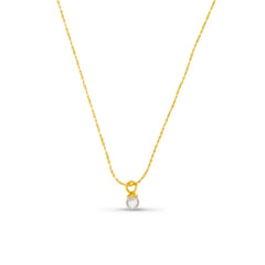 Fine Micro Pearl Collar Necklace - Gold