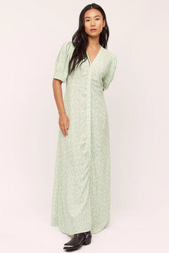Ellen Long Dress - Green Shades