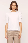 Empire SS Blouse - Optical White