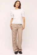 Empire SS Blouse - Optical White
