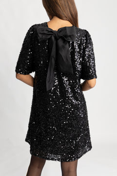 Julfrid Glitter Dress - Black