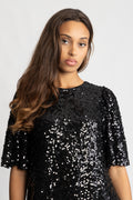 Julfrid Glitter Dress - Black