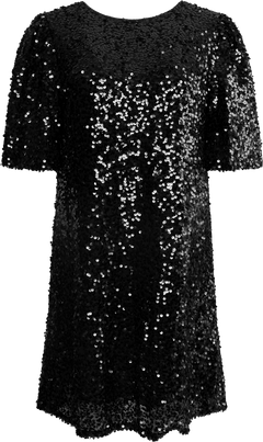 Julfrid Glitter Dress - Black