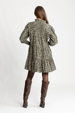 Embla Cord Print Dress - Green