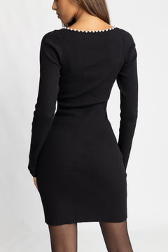 Nor Knit Pearl Dress - Black