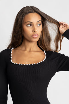Nor Knit Pearl Dress - Black