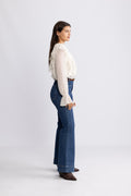 Hellvi Ruffle Chiffon Blouse - Creme
