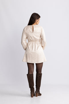 Edda Short Dress - Creme