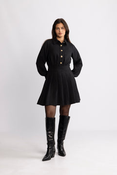 Vinda Boucle Dress - Black