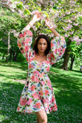 Eva Linen Dress - Pink Peony
