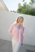 Emma Stripe Blouse - Pink