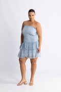 Kanutte Chiffon Smock Dress - Blue