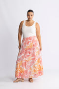 Rana Linen Skirt - Coral