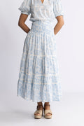 Vendla Flower Dobby Skirt - Blue Dobby Flower