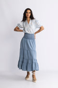 Vendla Denim Maxi Skirt - Blue