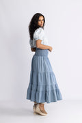 Vendla Denim Maxi Skirt - Blue