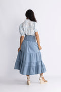 Vendla Denim Maxi Skirt - Blue
