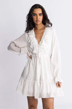 Aldora Boho Dress - White
