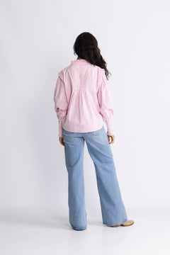 Emma Stripe Blouse - Pink