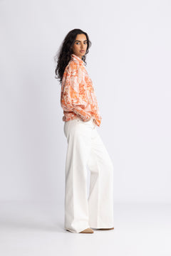 Sibba Patchwork Blouse - Coral