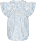 Vår Flower Dobby Top - Blue Dobby Flower