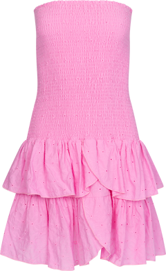 Kanutte Emb Smock Dress - Pink