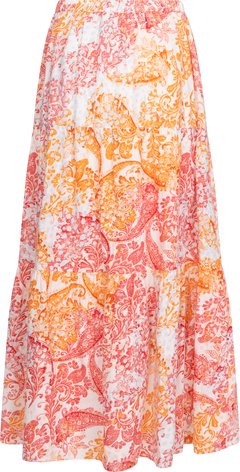 Rana Linen Skirt - Coral