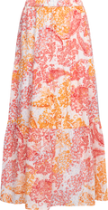 Rana Linen Skirt - Coral
