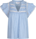 Vår Pinstripe Top - Blue Stripe