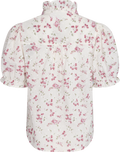 Signy S Flower Dobby Blouse - Pink Dobby