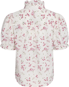 Signy S Flower Dobby Blouse - Pink Dobby