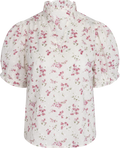 Signy S Flower Dobby Blouse - Pink Dobby