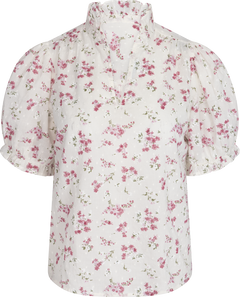 Signy S Flower Dobby Blouse - Pink Dobby