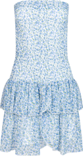 Kanutte Chiffon Smock Dress - Blue