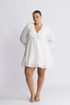 Aldora Boho Dress - White