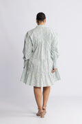 Embla Poplin Print Dress - Blue Garden
